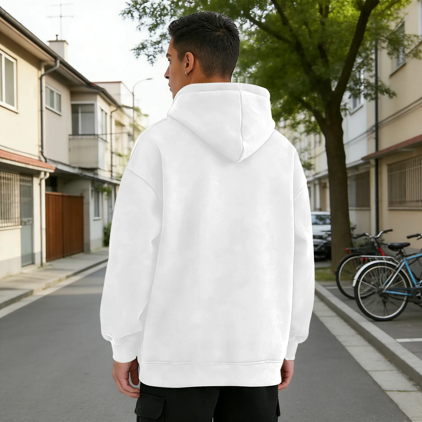 Unisex Fleece Hoodie with Back Print