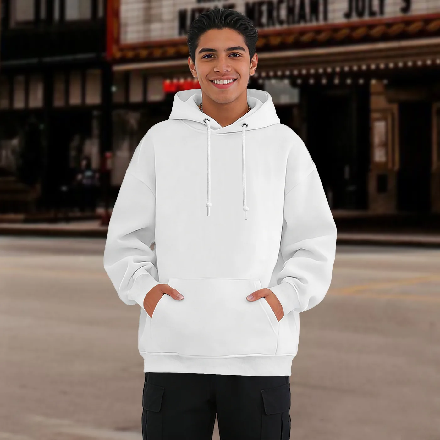 Unisex Fleece Hoodie with Left Chest Print