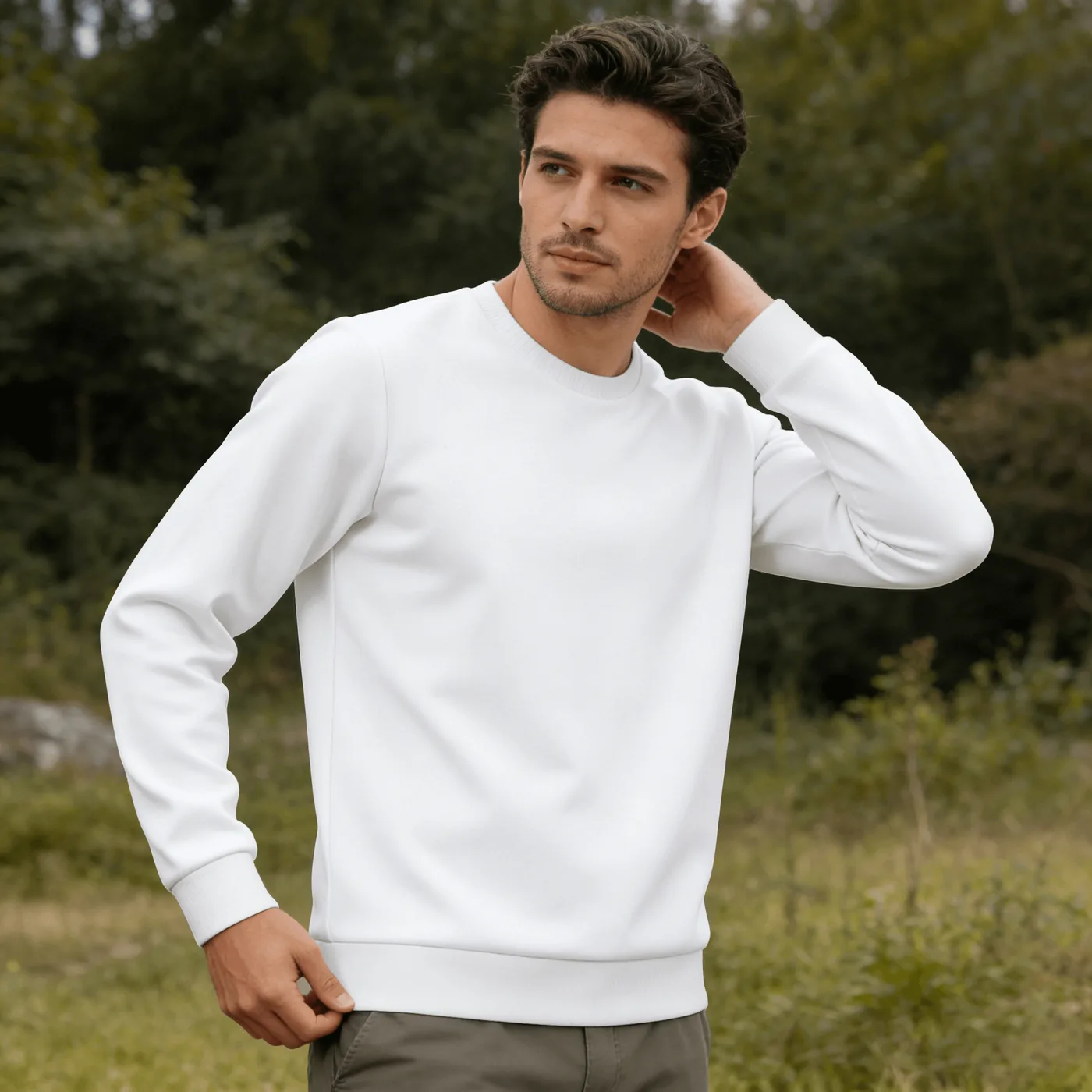 Unisex Fleece Lined Crew Neck Sweatshirt