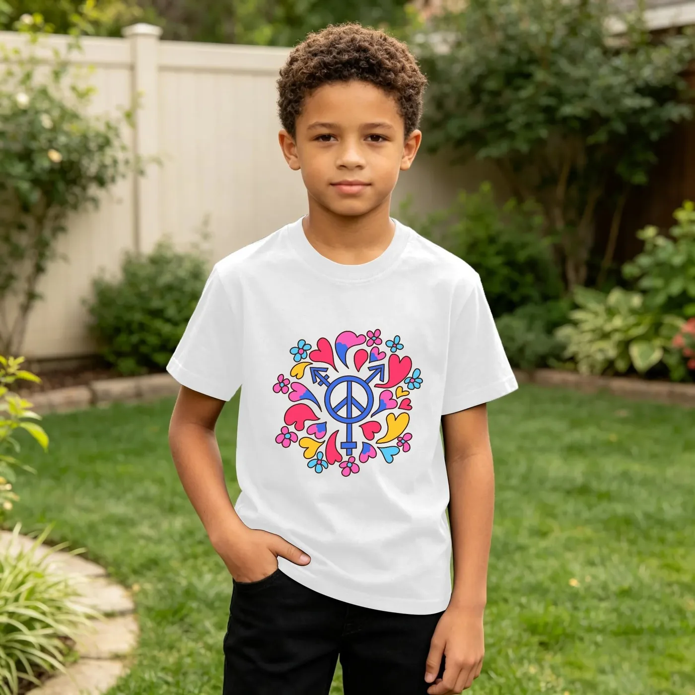 Front-printed 180g Children's Pure Cotton T-shirt
